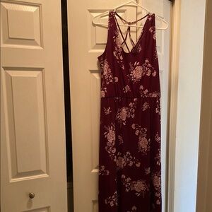 Floral Burgundy Maxi Dress